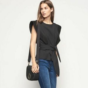 BA&SH Tealy Sleeveless Tie-Waist Blouse